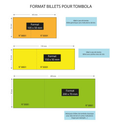 Billet personnalisé 1 souche papier jaune