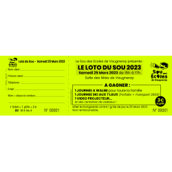 Billets personnalisés express et pas chers, idéal pour billets tombola
