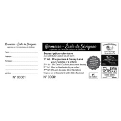 Billets personnalisés express et pas chers, idéal pour billets tombola