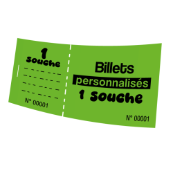 Billets personnalisés express et pas chers, idéal pour billets tombola