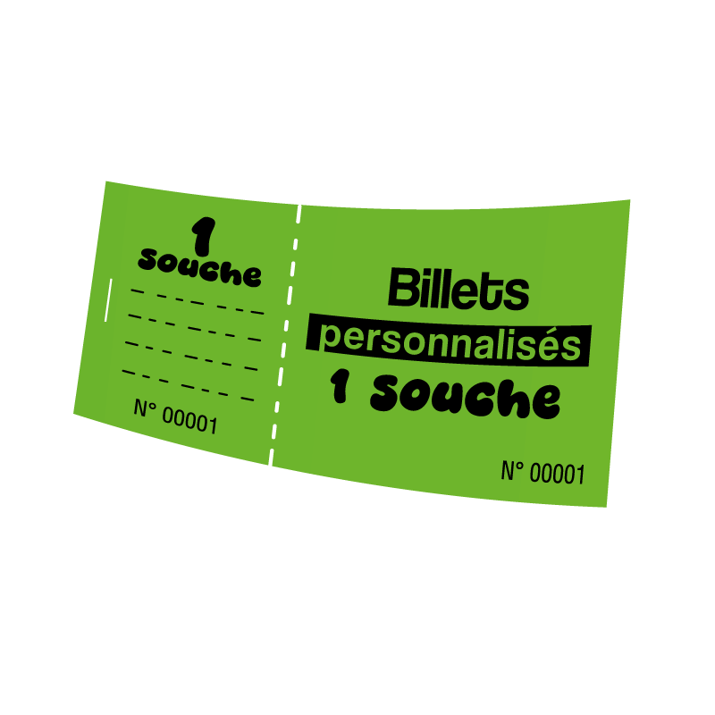 Billets personnalisés express et pas chers, idéal pour billets tombola