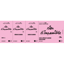 Billets 3 souches, pour tombola, tickets à valeurs (boisson, options)